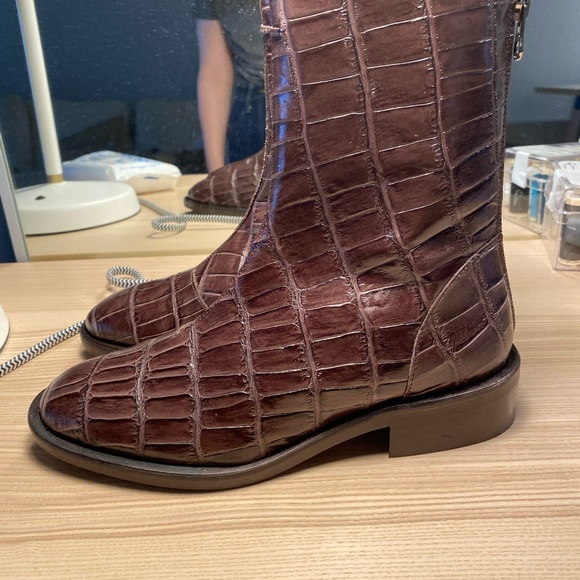 Intervalle Dalton Brown croco ankle boot nwot - Picture 4 of 5